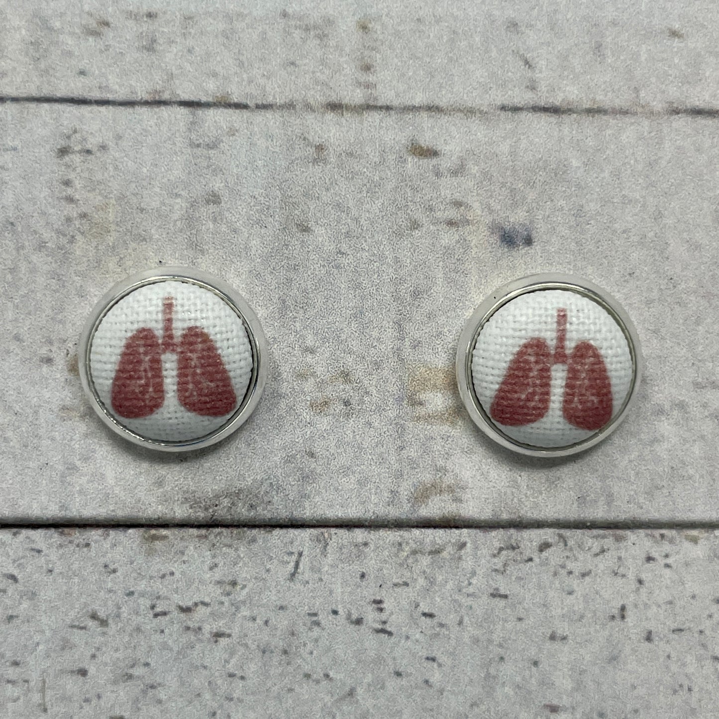Lung Fabric Stud Earrings