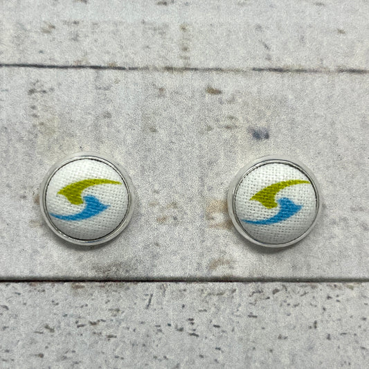 Riptide Fabric Stud Earrings