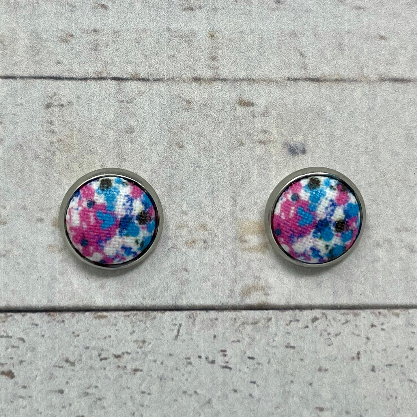 Jerrica Fabric Stud Earrings