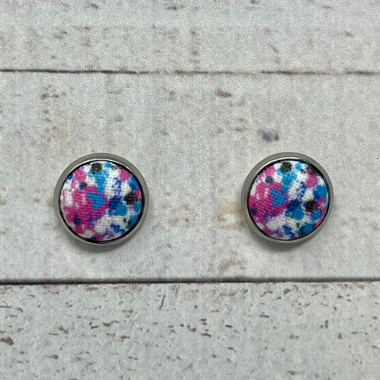 Jerrica Fabric Stud Earrings