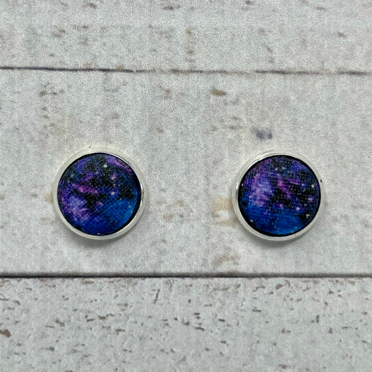 Chloe’s Galaxy Fabric Stud Earrings