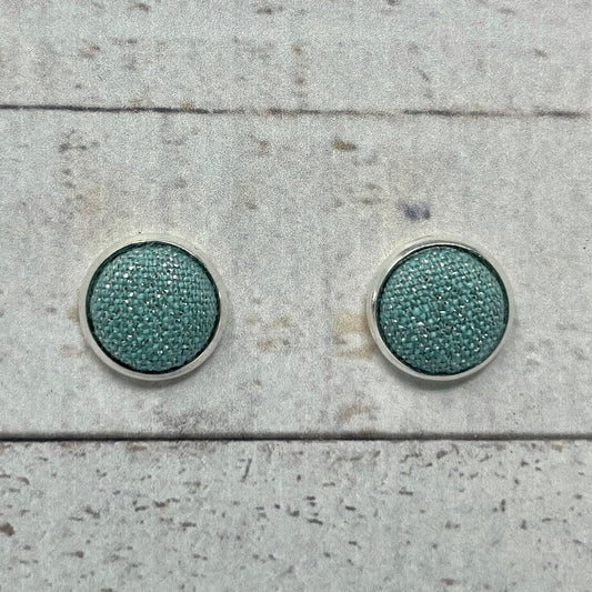 Mineral Shimmer Fabric Stud Earrings