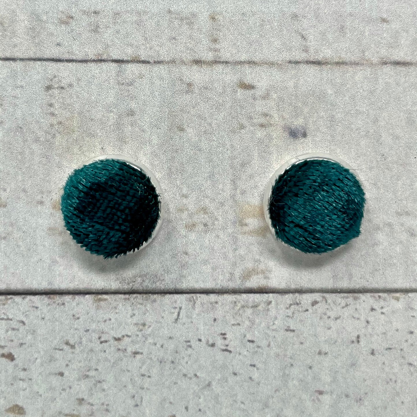 Fuzzy Hunter Fabric Stud Earrings