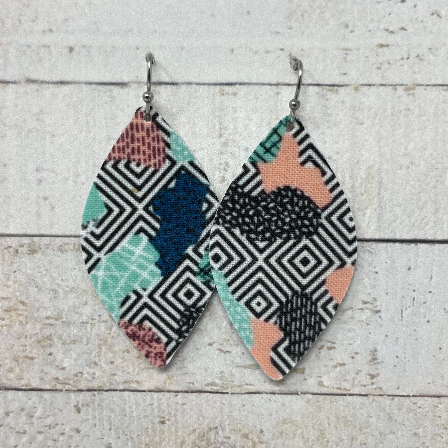 Abstract Fabric Petal Earrings