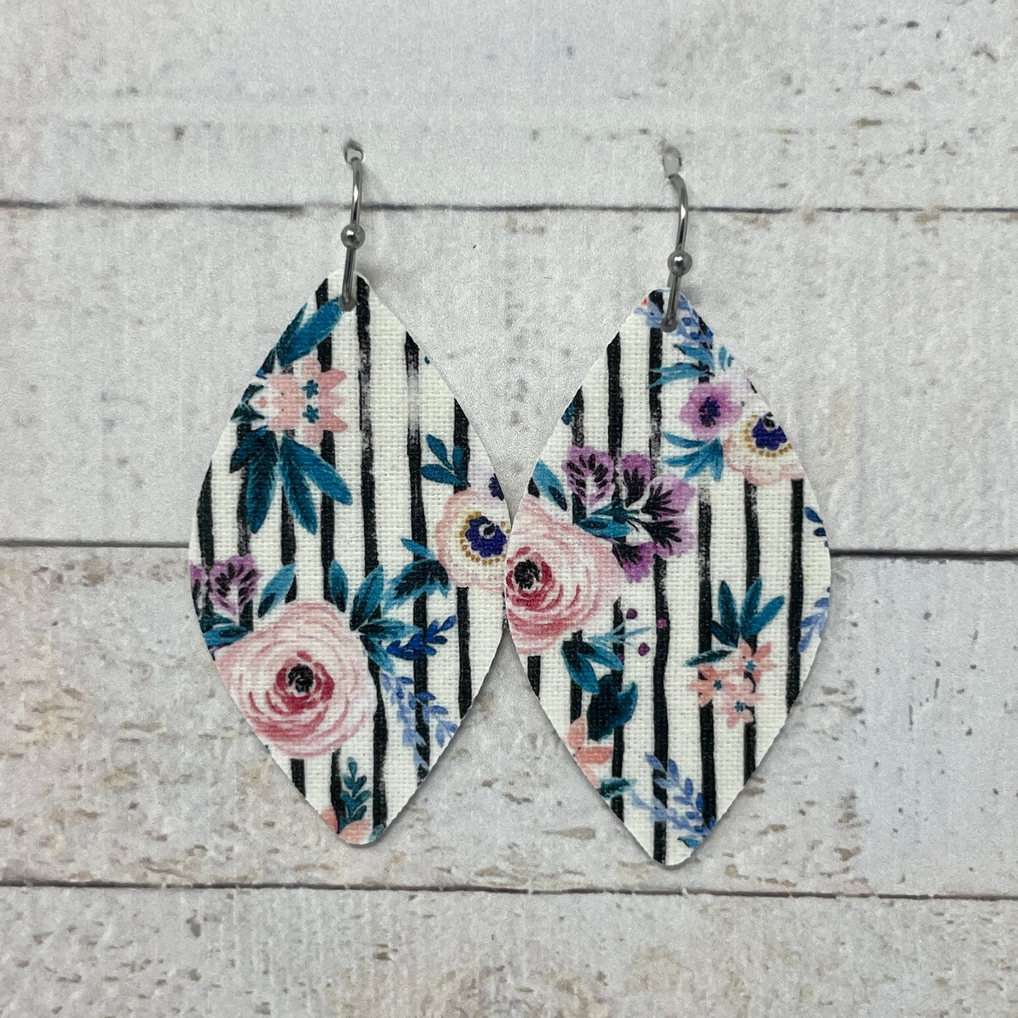 Spring Floral Fabric Petal Earrings