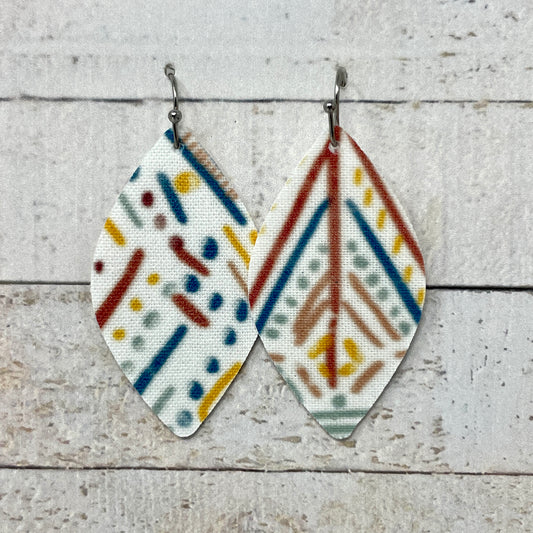 Summer Boho Fabric Petal Earrings