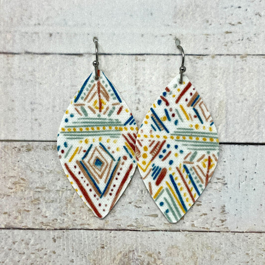 Summer Boho Small Scale Fabric Petal Earrings