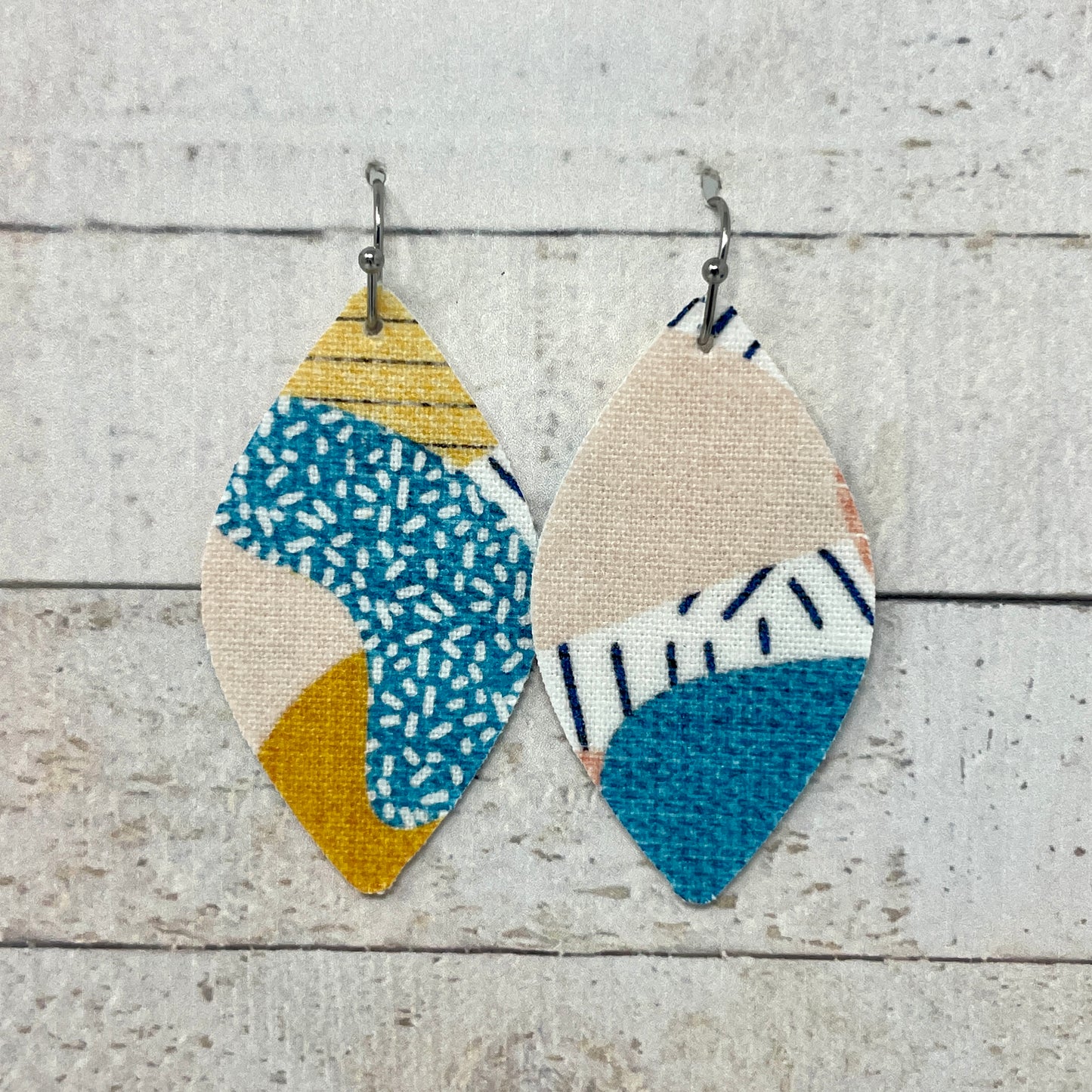 Beachy Boho Lined Fabric Petal Earrings