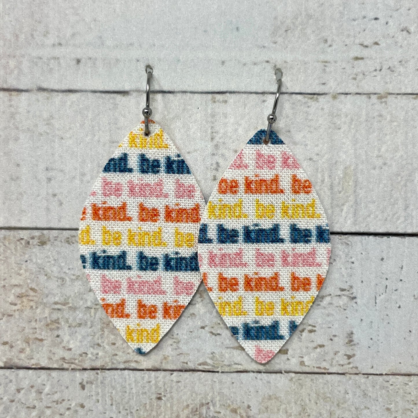 Be Kind Fabric Petal Earrings