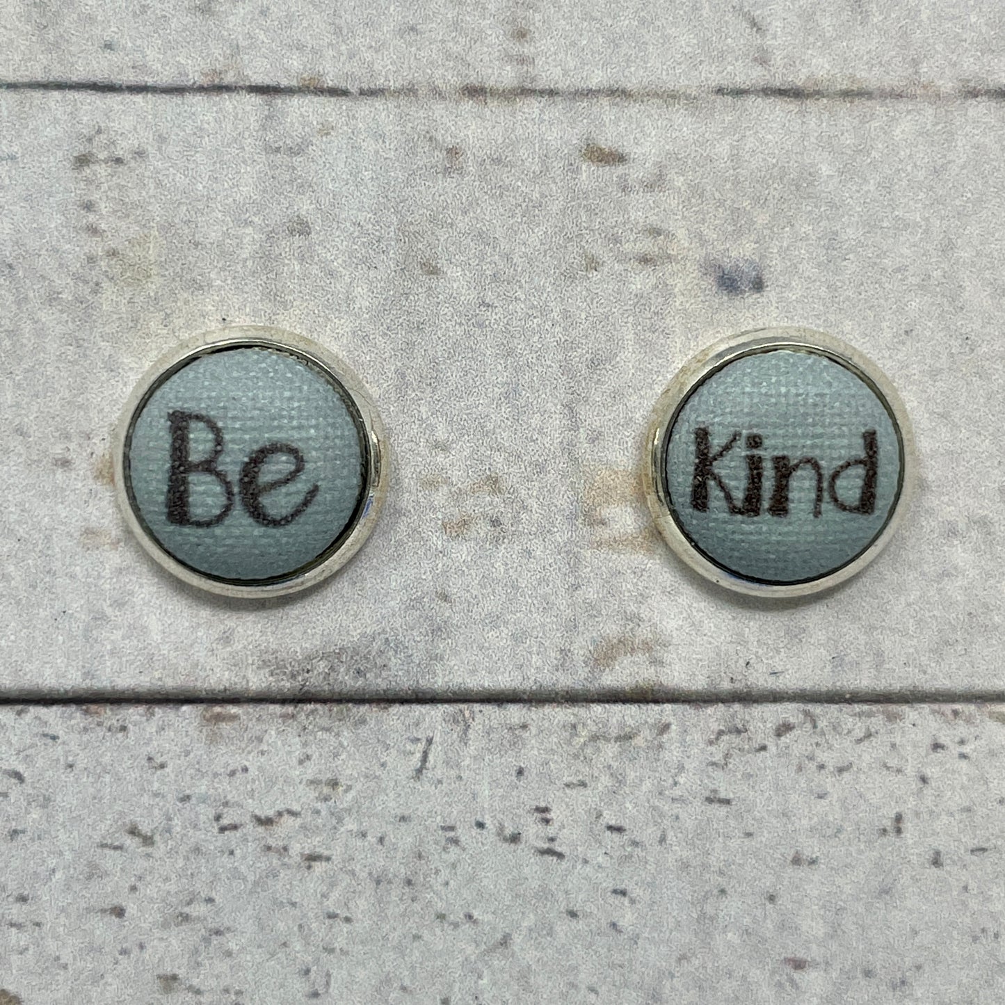 Be Kind Fabric Stud Earrings