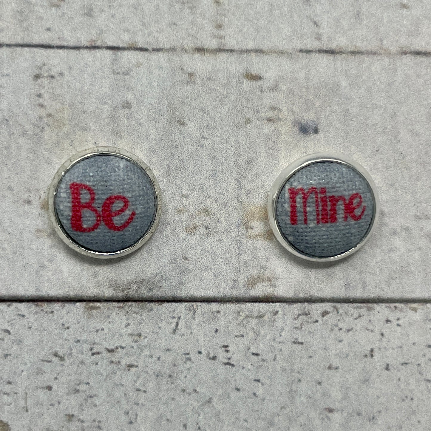 Be Mine Fabric Stud Earrings