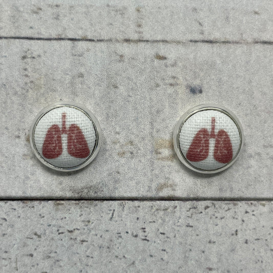 Lung Fabric Stud Earrings