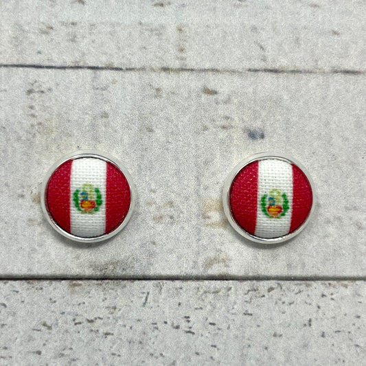 Peru Fabric Stud Earrings