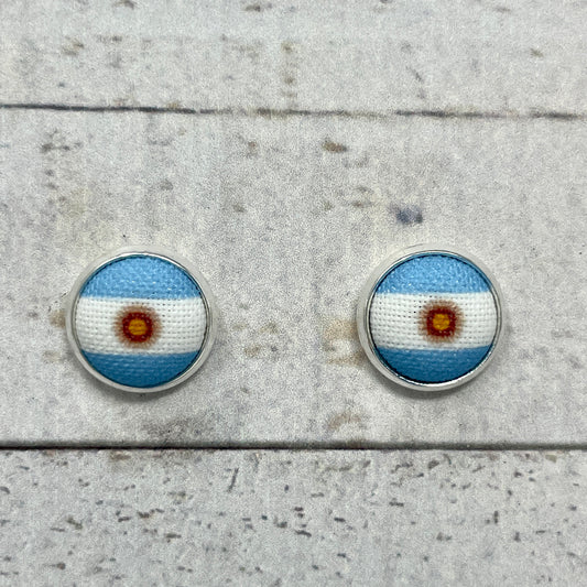 Argentina Fabric Stud Earrings