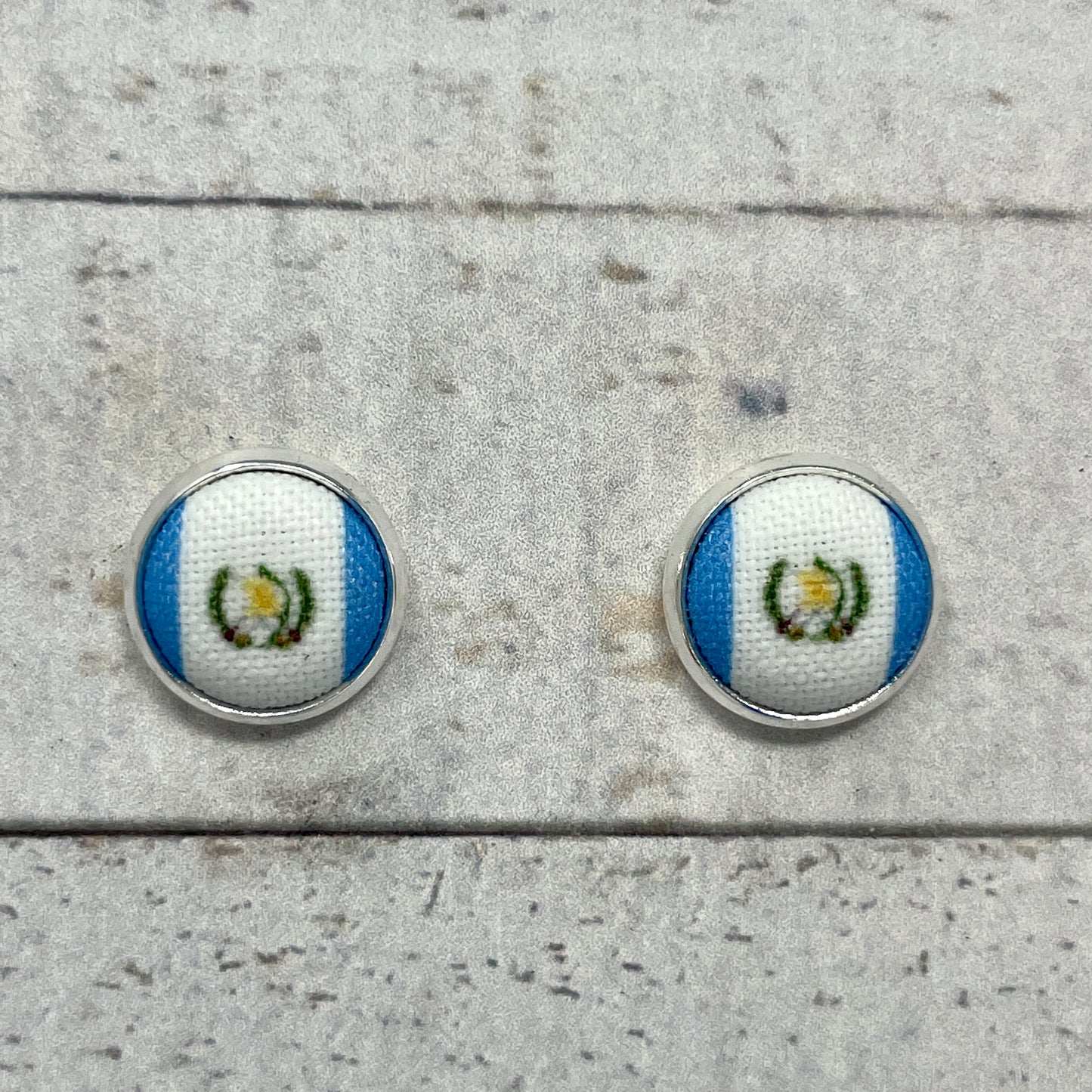 Guatemala Fabric Stud Earrings