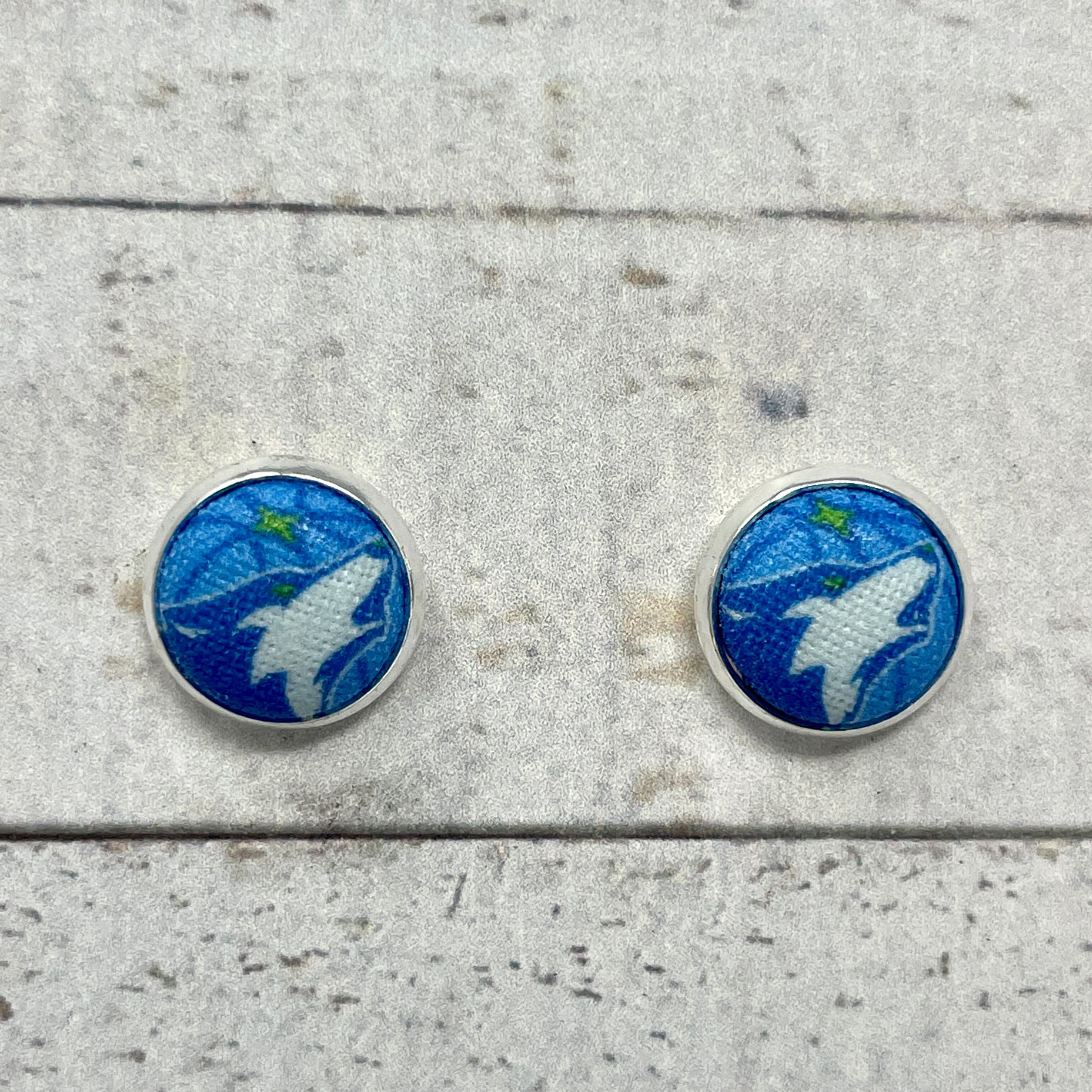 Minnesota Timberwolves Fabric Stud Earrings