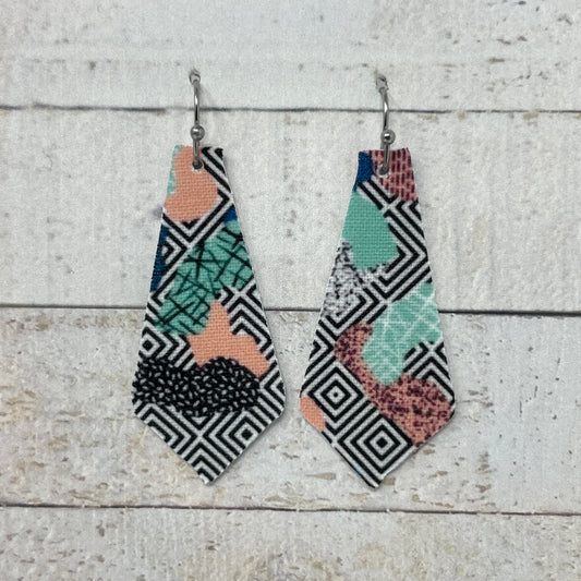 Abstract Fabric Tie Earrings