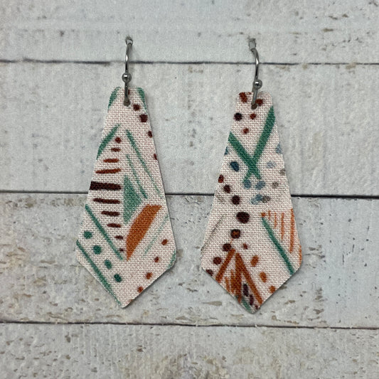 Blush Boho Fabric Tie Earrings