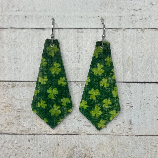 Clover Fabric Tie Earrings