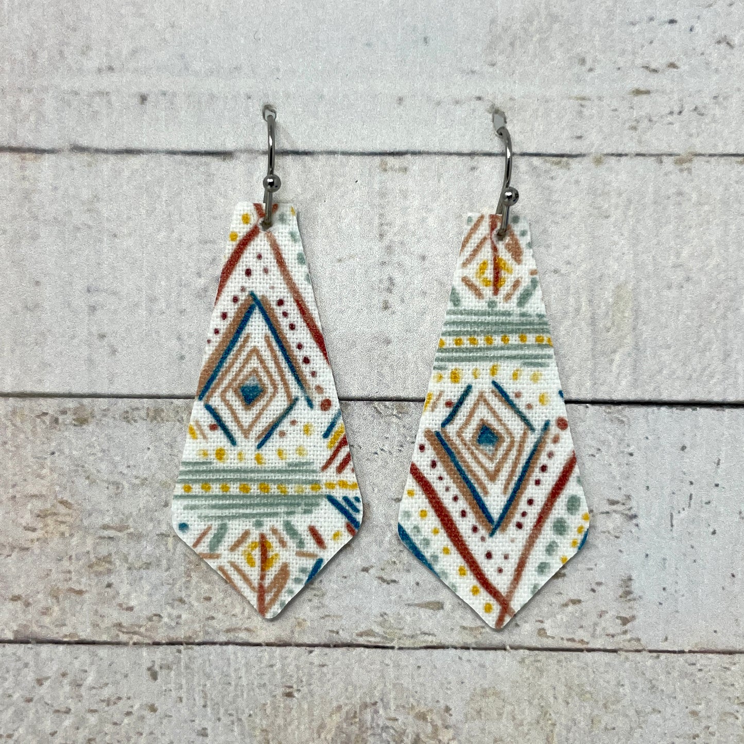 Summer Boho Small Scale Fabric Tie Earrings