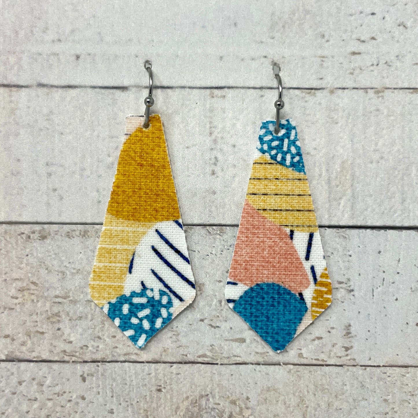 Beachy Boho Lined Fabric Tie Earrings