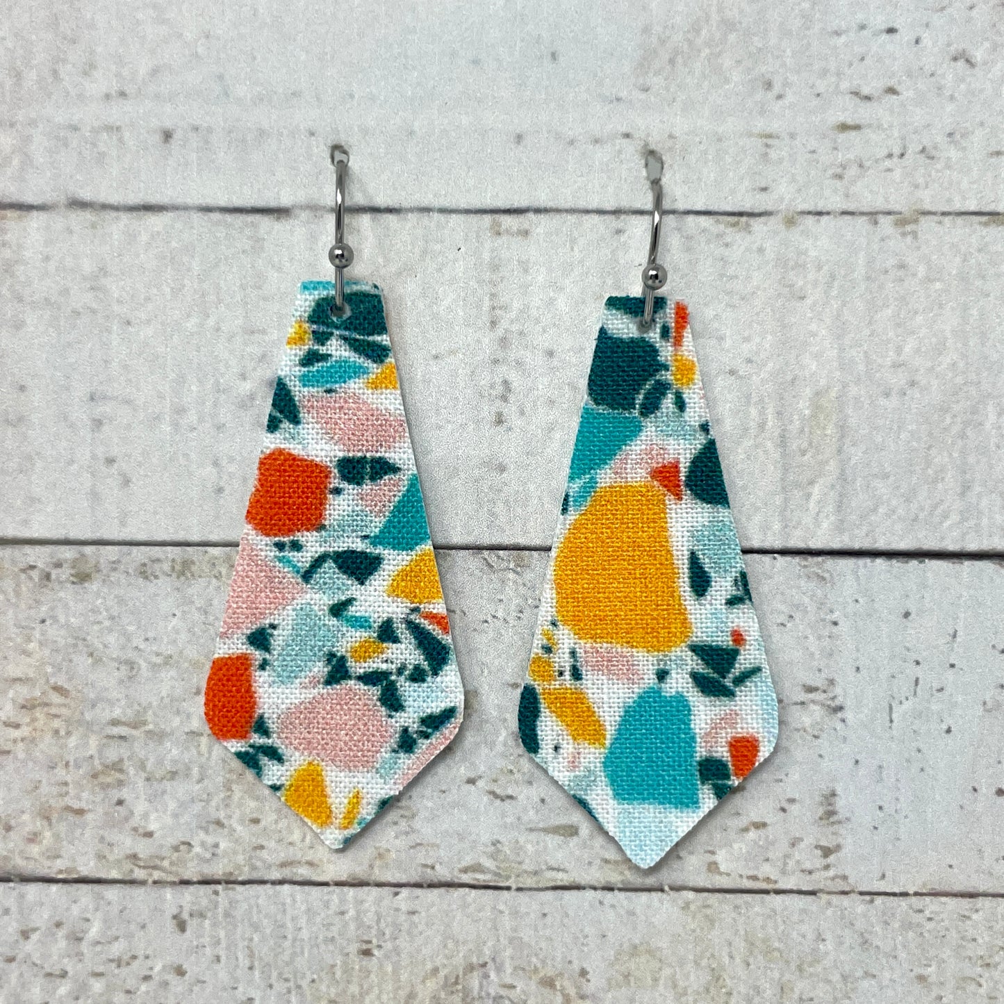 Cobblestone Fabric Tie Earrings