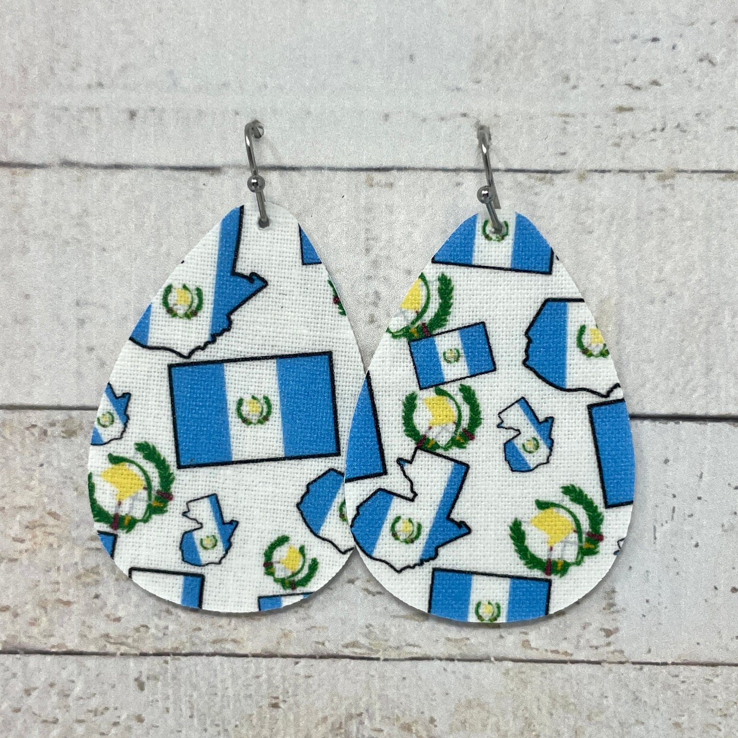 Guatemala Fabric Teardrop Earrings