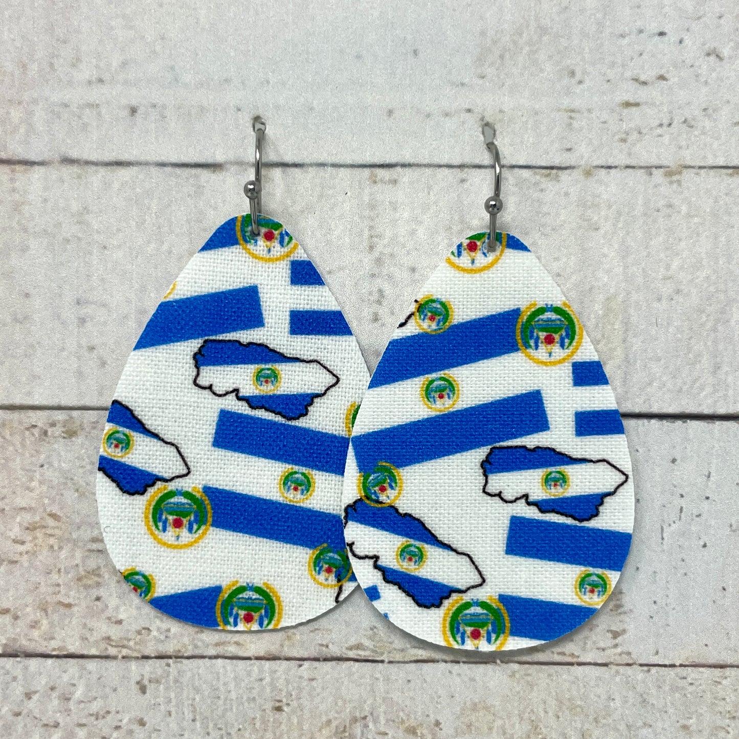 El Salvador Fabric Teardrop Earrings