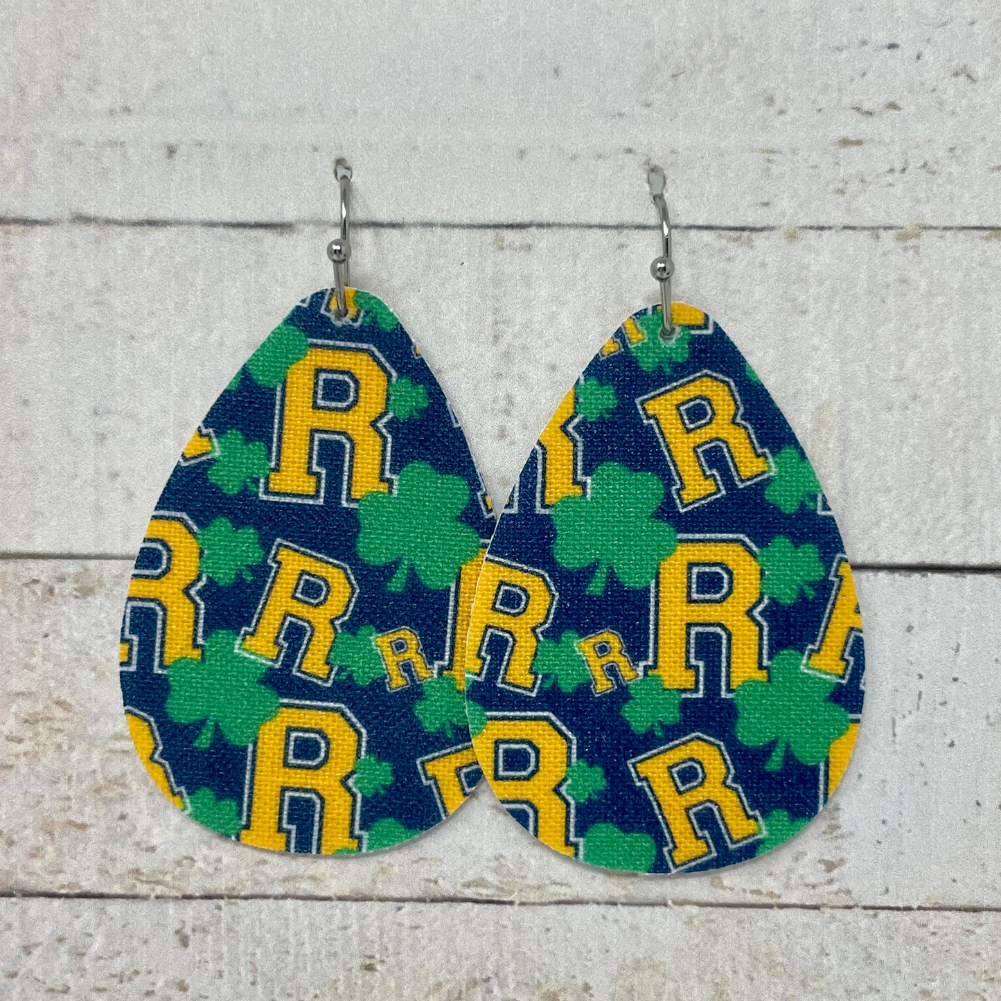 Rosemount Irish Fabric Teardrop Earrings